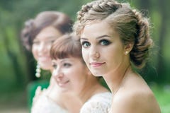 Bride With Her Friends Stock Photography