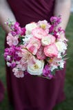 Bridesmaid with bouquet