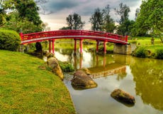 Bridge In Japanese Garden Stock Photography Bridge In Japanese Garden Stock Photography