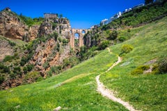 Bridge Of Ronda, One Of The Most Famous White Villages Of Malaga, Andalusia, Spain Royalty Free Stock Image Bridge Of Ronda, One Of The Most Famous White Villages Of Malaga, Andalusia, Spain Royalty Free Stock Image