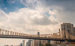 Bridge and skyline of Manhattan royalty free stock photo Bridge and skyline of Manhattan royalty free stock photo