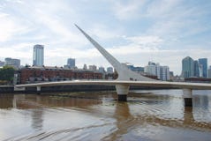 Bridge of the woman in Puerto Madero Argentina. royalty free stock images Bridge of the woman in Puerto Madero Argentina. royalty free stock images