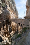 Bridżowy skrzyżowanie przy El Caminito Del Rey obrazy royalty free Bridżowy skrzyżowanie przy El Caminito Del Rey obrazy royalty free