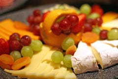 Brie Swiss And Fruit Royalty Free Stock Image