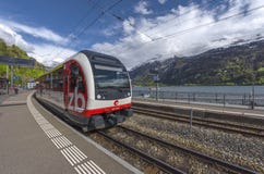 At Brienz train station royalty free stock images At Brienz train station royalty free stock images