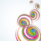 Bright abstract colorful spirals on a light background An empty template with a pattern from creative rotating circular spirals stock illustration Bright abstract colorful spirals on a light background An empty template with a pattern from creative rotating circular spirals stock illustration