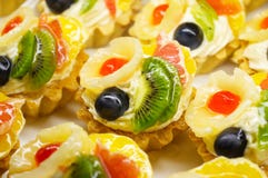Bright Colored Fruit Cakes Royalty Free Stock Image Bright Colored Fruit Cakes Royalty Free Stock Image