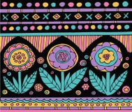 Bright colorful mexican pattern with flowers stock illustration Bright colorful mexican pattern with flowers stock illustration