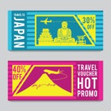 Bright and colorful promotion banner with pink and blue color for japan travel,silhouette art design royalty free illustration Bright and colorful promotion banner with pink and blue color for japan travel,silhouette art design royalty free illustration
