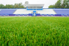 Bright green artificial turf in summer, no men royalty free stock photo Bright green artificial turf in summer, no men royalty free stock photo