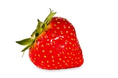Bright Ripe Strawberry Isolated Stock Photos Bright Ripe Strawberry Isolated Stock Photos