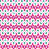 Bright summer geo tulip drop stripe seamless vector pattern. Stylized geometric floral all over print. Pretty 1950s retro feminine royalty free illustration Bright summer geo tulip drop stripe seamless vector pattern. Stylized geometric floral all over print. Pretty 1950s retro feminine royalty free illustration