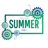 Bright summer sale banner, poster in trendy design Stock Image Bright summer sale banner, poster in trendy design Stock Image