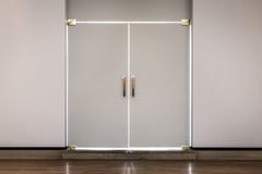 Brillo brillante del esquema blanco moderno de las puertas dentro cerrado ocultado stock de ilustración Brillo brillante del esquema blanco moderno de las puertas dentro cerrado ocultado stock de ilustración