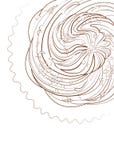 Brioche met decoratie Macrotekening royalty-vrije illustratie Brioche met decoratie Macrotekening royalty-vrije illustratie