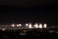 Brisbane Riverfire Fireworks City Wide Shot Stock Images Brisbane Riverfire Fireworks City Wide Shot Stock Images