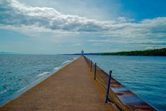 Brise-lames frais à la baie d'agate dans deux ports, Minnesota images libres de droits Brise-lames frais à la baie d'agate dans deux ports, Minnesota images libres de droits