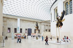 British Museum Great Court interior, people and tourists in London Stock Photo British Museum Great Court interior, people and tourists in London Stock Photo
