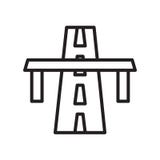 Bro på tecken och symbol för vektor för avenyperspektivsymbol som isoleras på vit bakgrund, bro på begrepp för avenyperspektivlog stock illustrationer Bro på tecken och symbol för vektor för avenyperspektivsymbol som isoleras på vit bakgrund, bro på begrepp för avenyperspektivlog stock illustrationer