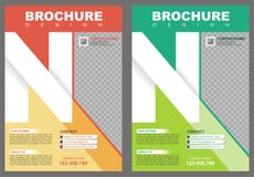 Brochure - Flyer with letter `N` logo style cover royalty free illustration Brochure - Flyer with letter `N` logo style cover royalty free illustration