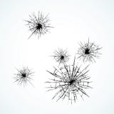 Broken Glass. Vector Drawing Stock Vector - Illustration of