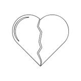 Broken heart icon. Element of Love for mobile concept and web apps icon. Outline, thin line icon for website design and vector illustration Broken heart icon. Element of Love for mobile concept and web apps icon. Outline, thin line icon for website design and vector illustration
