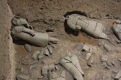 Broken Warriors, the terracotta army royalty free stock image Broken Warriors, the terracotta army royalty free stock image
