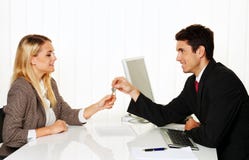 Brokers and tenants make rental agreement. T Ü royalty free stock images Brokers and tenants make rental agreement. T Ü royalty free stock images