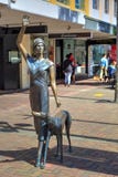 A bronze statue of a lady in 1930s clothing. Napier, New Zealand stock image A bronze statue of a lady in 1930s clothing. Napier, New Zealand stock image