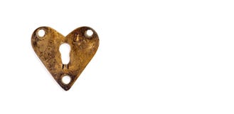 Bronzeherz mit Schlüsselloch auf weißem Hintergrund Liebessymbol Valentinsgrußtagesgestaltungselement Kopieren Sie Platz stockbild Bronzeherz mit Schlüsselloch auf weißem Hintergrund Liebessymbol Valentinsgrußtagesgestaltungselement Kopieren Sie Platz stockbild