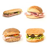 Brood en sandwichescollage stock foto Brood en sandwichescollage stock foto