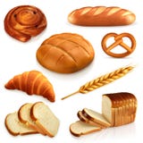 Brood vectorpictogrammen stock illustratie Brood vectorpictogrammen stock illustratie