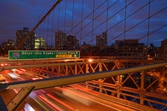 Brooklyn Bridge at Twilight with dramatic cloud stock photos Brooklyn Bridge at Twilight with dramatic cloud stock photos