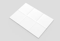 Broschüre mit 12 Seiten - Franzosefaltenquadrat-Broschürenspott lokalisierte oben O Lizenzfreie Stockfotografie Broschüre mit 12 Seiten - Franzosefaltenquadrat-Broschürenspott lokalisierte oben O Lizenzfreie Stockfotografie
