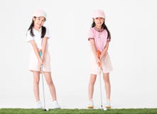 Brother and sister Asian in sportswear and colorful hats are hap stock photo Brother and sister Asian in sportswear and colorful hats are hap stock photo