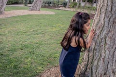Girl playing in a park outdoors. stock photography Girl playing in a park outdoors. stock photography