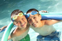 Brothers In The Pool Stock Photography Brothers In The Pool Stock Photography
