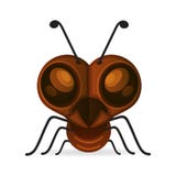 Brown ants isolated on white. Insect icon. stock illustration Brown ants isolated on white. Insect icon. stock illustration