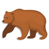 Brown bear icon, cartoon style royalty free illustration Brown bear icon, cartoon style royalty free illustration