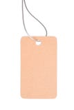 Brown craft cardboard tag with silver rope isolated Stock Photos Brown craft cardboard tag with silver rope isolated Stock Photos