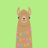Brown fluffy llama head vector illustration Royalty Free Stock Images Brown fluffy llama head vector illustration Royalty Free Stock Images