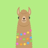Brown fluffy llama head vector illustration Royalty Free Stock Photography Brown fluffy llama head vector illustration Royalty Free Stock Photography
