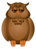 Brown grand Owl Illustration à cornes illustration stock Brown grand Owl Illustration à cornes illustration stock