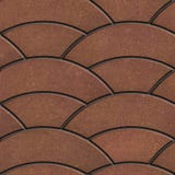 Brown Paving Slabs Laid as Semicircle. vector illustration Brown Paving Slabs Laid as Semicircle. vector illustration