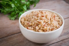 Brown rice in bowl Stock Images Brown rice in bowl Stock Images