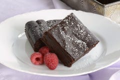 'brownie' gratuits de chocolat de gluten Photographie stock 'brownie' gratuits de chocolat de gluten Photographie stock