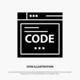 Browser, Internet, Code, Coding Solid Black Glyph Icon royalty free illustration Browser, Internet, Code, Coding Solid Black Glyph Icon royalty free illustration