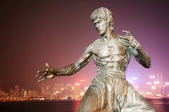 Bruce Lee S Statue Stock Images