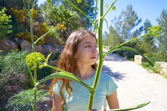 Brunette teen girl in Mediterranean track royalty free stock photo Brunette teen girl in Mediterranean track royalty free stock photo