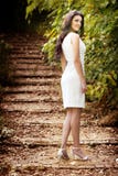 Brunette woman with sexy body and elegant dress Stock Photography Brunette woman with sexy body and elegant dress Stock Photography